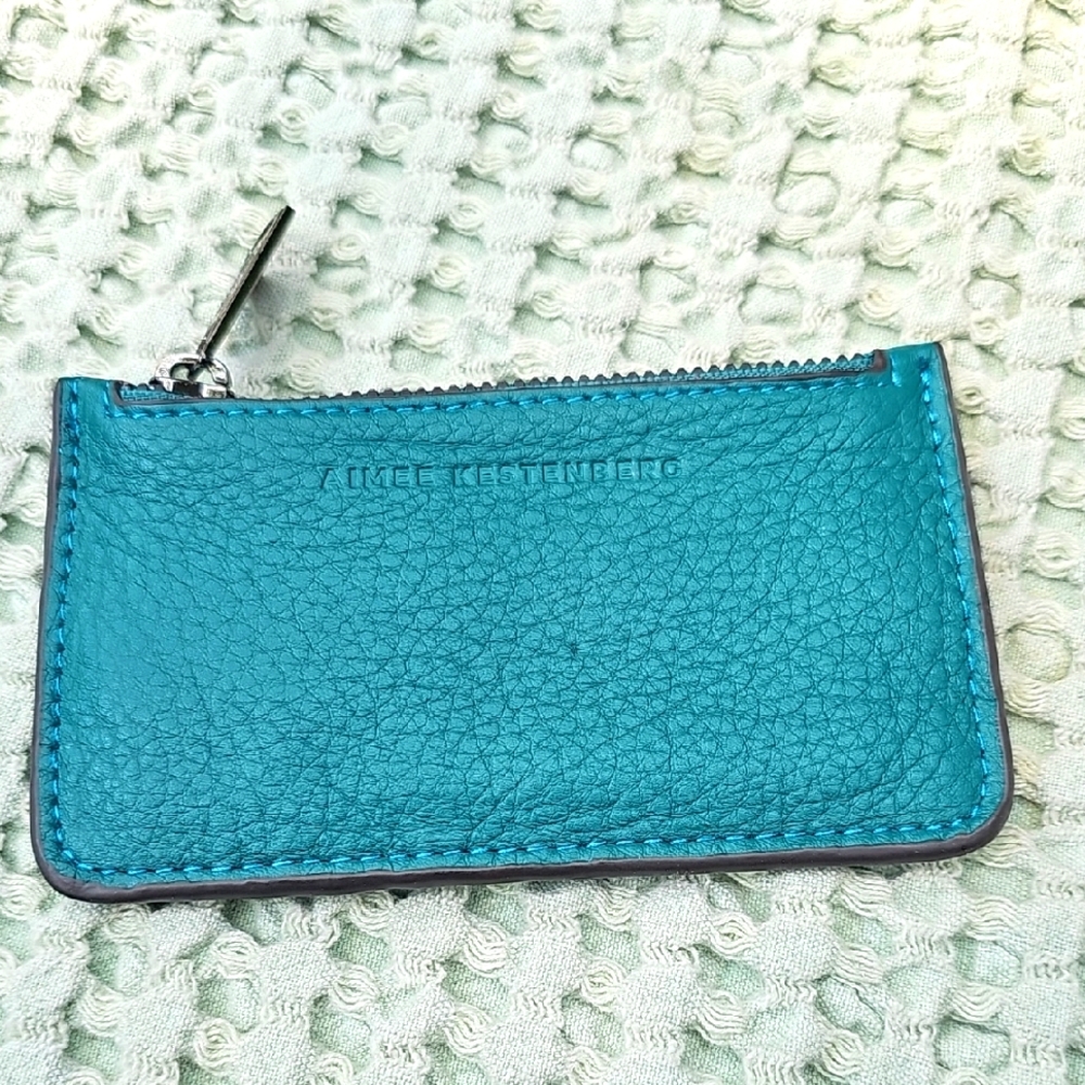 NWOT AIMEE KESTENBERG Turquoise Leather walet.